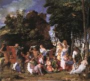 BELLINI, Giovanni The Feast of the Gods painting